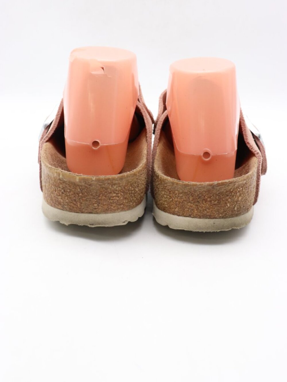 Birkenstock Boston Pink Suede Men's 9 Womens 11 Slip-On Clogs Soft Footbed Strap - Picture 4 of 12